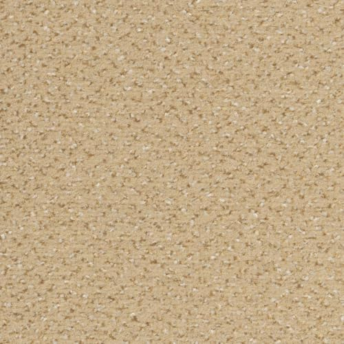 Teppichboden Meterware 400 cm und 500 cm breit Velours Teppich Auslegware in Ocker Ideal für Wohnzimmer und Flur
