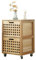 CUXAHO Mobiler Beistelltisch Sofatisch mit Rollen,Couchtisch Kaffeetisch mit Ausziehbaren Schubladen, Wohnzimmertisch,Nachttisch Stauraum für Schlafzimmer, Wohnzimmer(41x41x65cm,2 Tier)