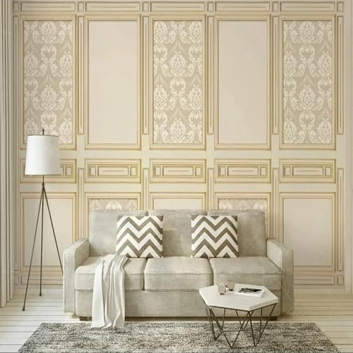 ZEZILE Europäische Tapete 3D Imitation Holz Rahmen Malerei Wandbild Aufkleber für Schlafzimmer Wohnzimmer TV Hintergrund Wand Wohnkultur