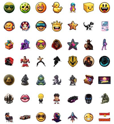 HNTR® Laptop Stickers for Adults | 50 Gaming Stickers | Ultimate Laptop Sticker Pack for Consoles, Water Bottles, Phone Cases, Gaming Party Bag Fillers & More