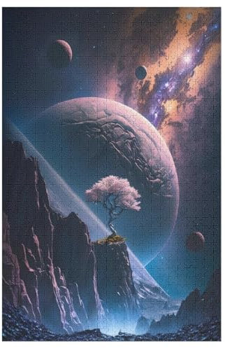 Kirschbaum, japanische Kunst Puzzle Für Erwachsene,1000-teiliges Puzzle,Puzzle Für Erwachsene Und Kinder,Holzpuzzle,Lernspielzeug, 78×53cm