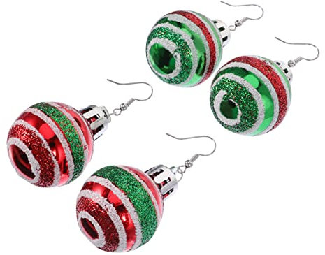 GLSTOY 2paare Kreative Weihnachtsball Ohrringe Für Ohrschmuck Im Festlichen Design Für Weihnachten Cosplay Und Besondere Anlässe Hautfreundlich Und Leicht