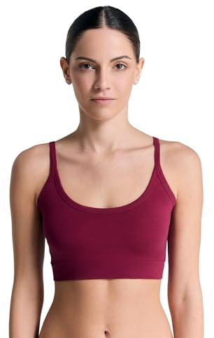 ALBERO NATUR Damen Bustier Bio-Baumwolle Sport BH Unterhemd Yoga Pilates (DE/NL/SE/PL, Alphanumerisch, M, Regular, Regular, Rosarot)