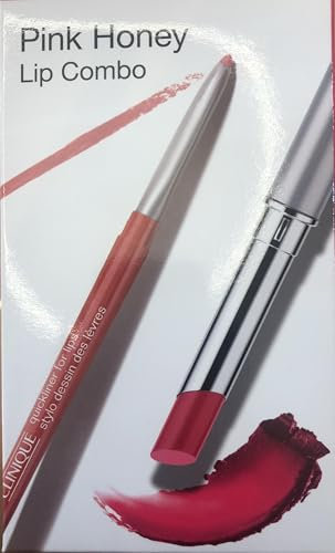 Clinique Pink Honey Lippen-Set, Quickliner Intense Blush und Lippenstift Almost Lipstick, 2 Stück