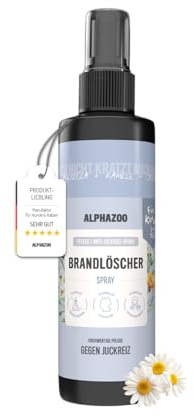 alphazoo Brandlöscher Anti-Juckreiz Spray für Katzen 250ml – mit Kamille & Ringelblume. Pflegend, Alkohol- & parabenfrei, zur Unterstützung empfindlicher Haut & zur Linderung von Irritationen