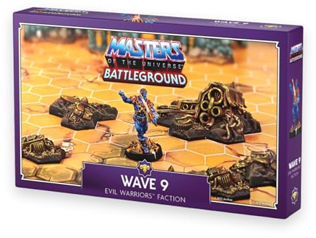 Masters of The Universe Battleground Wave 9 Evil Warriors Faction Expansion Set - Includes Faker Miniature and 5 Terrain Accessories - for 14 Years +