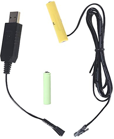 WLNEXT 1,1 m USB auf 1,5 V 3 V 4,5 V 6 V AAA-4AAA Batterie kann 1–4 Stück 1,5 V Batterien für Zahnbürstenlampe Spielzeug ersetzen