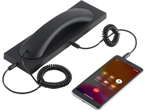 Vintage-Telefon – Rauschunterdrückungsbuchse Festnetz mit 3,5-mm-Klinkenstecker, Festnetztelefon – für Computer, Wand, Haus, Arbeit, Zuhause, Büro, Senioren