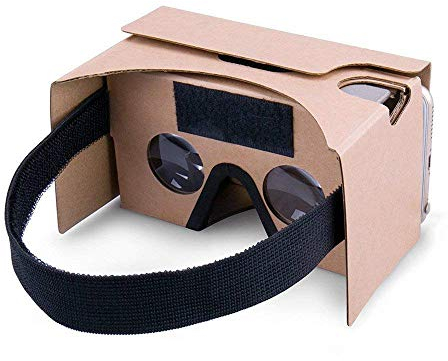 Google Cardboard, 3D VR Headsets DIY Virtual Reality box Glasses with Clear Optical Lens and Comfortable Head Strap for All 4-6 Inch Smartphones (VR2.0 Yellow, 1Pack)