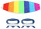 Dual Line Stunt Drachen Regenbogen Fliegen Werkzeuge Outdoor Park Garten Strand Surfender Sport Spiele Spaß(1.4m)