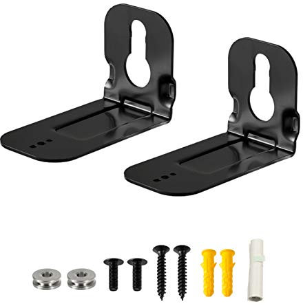 Wall Mount Bracket for Samsung Soundbar HW-B550 B450 Q990B Q990C Q800B S60A N950 MS750 MS751 HW-MS650 HW-A55C,2 Pieces Black Sound Bar Wall Bracket with Wall Mounting Hardware Kit and User Instruction