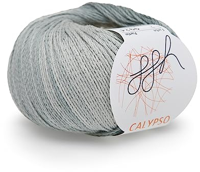 ggh Calypso - 100% Baumwolle mit langem Farbverlauf - Farbe 014 - Ecru-Grau