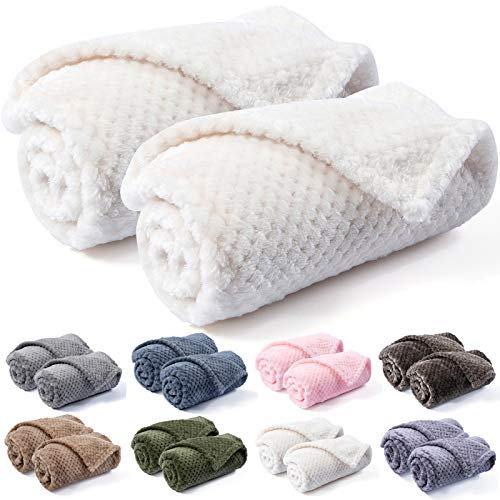 Hundedecke oder Katzendecke oder Haustierdecke, warme weiche flauschige Decken für Welpen, kleine, mittelgroße, große Hunde oder Kätzchen, Katzen, Reisen (S/61x81.3 cm, Elfenbeinfarben)