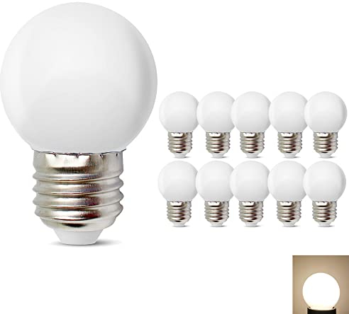 BELINGGO Kleine LED Nachtlicht Mood Glühbirnen E27 1W Weichweiß 3000K Nicht Dimmbar Energiesparend 10W Äquivalent für Schlafzimmer Nachttischlampe Wandlampe Stehlampe Treppenbeleuchtung 10er