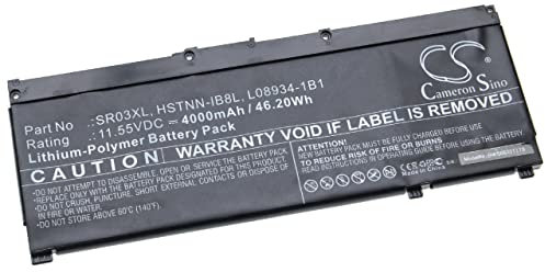 vhbw batteria compatibile con HP Pavilion Gaming 15-cx0011TX, 15-cx0012TX, 15-cx0013TX laptop, notebook (4000mAh, 11.55V, Li-Poly)