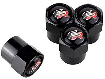 Bouchons anti-poussière de valve de pneu, 4pcs roue de valve de pneu Cap for Seat Altea Leon FR Logo Ibiza Toledo Cordoba CRV Alhambra Arona Ateca Exeo Accessoires Pour la décoration de voiture