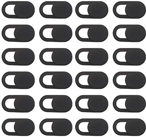 metagio 24 Stück Webcam Abdeckung, Kamera Cover Folie Ultradünn Cover Kamera Laptop Webcam Slide Cover Webcam Schutz,Webcam Cover für Computer,Handy,Tablet,Laptops,Schutz Ihrer Privatsphäre(Schwarz)