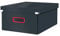 Leitz Click & Store Large Storage Box, Foldable A3 File Box with Lid, Premium Strong Cardboard Container for Home/Office Filing, Cosy Range, Velvet Grey, 53490089