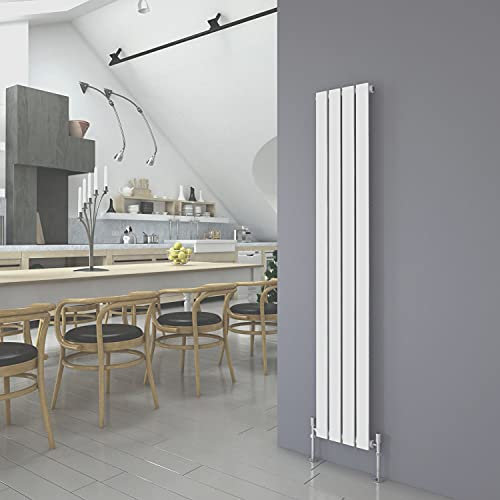 White Vertical Radiator 1600x272mm Single Flat Panel Designer Radiator Interior Design