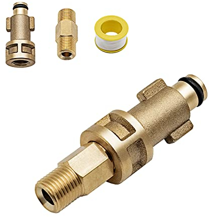 DERASL Adapter mit Außengewinde und Hochdruckreiniger Schaumpistole Spray Kupferanschluss Schneeschaum Speer Seifenspender Adapter mit Bosch AQT Serie (alte Modelle).