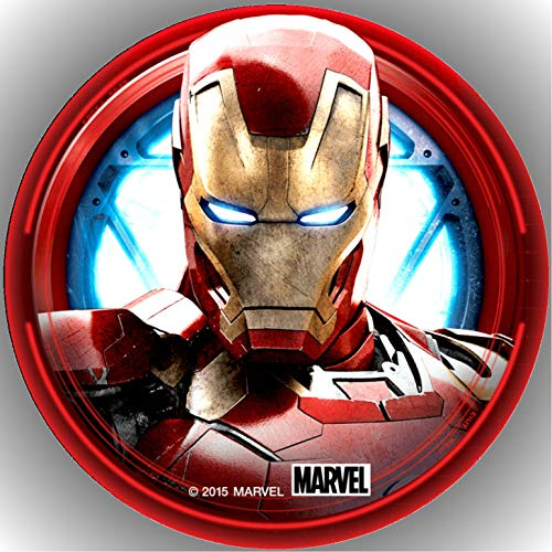 Premium Esspapier Oblate Tortenbild, Essbares Foto für Torten, Tortenaufleger Ø 20cm Kompatibel mit Iron Man Nr. 13