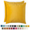 Blumtal 2er Set Kissenbezug 50x50 cm Gelb - dekorativer Samt Kissenbezug mit verstecktem Reißverschluss, Kissenhülle für Zierkissen Deko-Kissen Polster Sofakissen & Couchkissen, waschbar