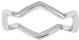 JC Trauringe Damenring Zickzack-Ring 925 Sterling Silber Schmuckring 125 321 (58 (Ø 18,5 mm))