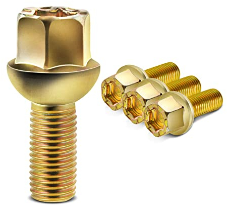 Frankberg Lot de 4 boulons de roue compatibles avec 80 A2 Arosa Cordoba Ibiza Inca Toledo Caddy Corrado Golf J-e-t-a Lupo P-a-s-s-a-t Polo 1973-2005