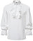 Men's Renaissance Ruffled Frilly Shirts Long Sleeve Medieval Vintage Jabot Collar Pirate Costume Victorian Steampunk Gothic Tops-White-S