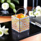 Marrakech Assa - Portavelas (10 cm, metal y cristal), color blanco