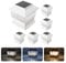 Involux Modern Solar Post Cap Lights #2 (fits The Post of True 4x4, Nominal 5x5), 50 Lumens with Three Color Temperature Options, Outdoor Deck Fence Post Light, Waterproof, White, 6 Pack