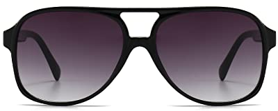 YUELUQU polarisierte sonnenbrille herren damen 70er vintage sonnenbrille retro sonnenbrille pilotenbrille fahrrad sonnenbrille (Schwarz-grau)