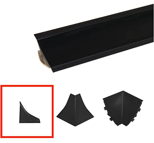 Finishing Elements for Worktop Profile Strip Splashback Edging Trim - Black, Left/Right END