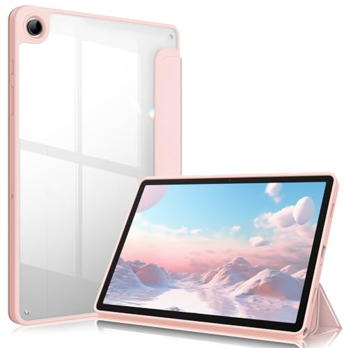 FINTIE Coque pour Samsung Galaxy Tab A9 Plus 11 Pouces 2023 (SM-X210/X216/X218) - Housse Arrière Transparente Claire Etui Antichoc, Protection pour Galaxy Tab A9+ 11, Or Rose
