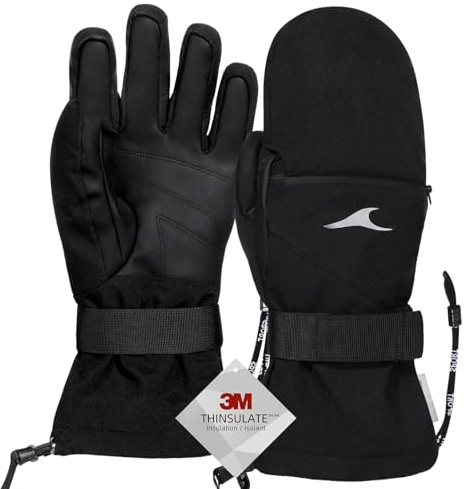 Achiou Skihandschuhe, wasserdicht, Snowboard-Handschuhe, Winterhandschuhe für kaltes Wetter, für Damen und Herren, Touchscreen-Handschuhe