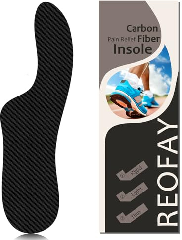 REOFAY Morton’s Extension Orthotic, Carbon Fiber Insole 1 PC Rigid Recovery Shoe Insert Plate for Men Women Morton's Toe, Turf Toe, Hallux Limitus, Hallux Rigidus, Arthritis, Broken Big Toe, 275 mm