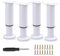 Pied De Lit De Sommier, Pied De Lit Liaison MéTal Meubles Robuste RéGlables en Hauteur 12-18 cm MéTal Pieds pour, TrèS RéSistants Convient pour Lattes Universel Sommier, Armoire (Blanc Lot De 4)