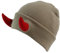 Russen Mütze Teufel Hörner Männer Hut Gestrickte Beanie Mit Hörnern Frauen Hip Hop Daemon Hörner Kappe Für Winter Warme Ski Outdoor Fellmütze (Khaki, One Size)