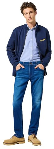 Wrangler Men's Greensboro Jeans, Blue Jam, 36/32