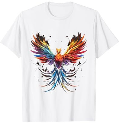 Polygon Phönix aus der Asche mystischer Vogel vintage T-Shirt