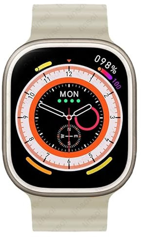 Hot T900 Ultra - Reloj inteligente para hombres y mujeres, Bluetooth, llamadas, deportes, impermeable, T10 Ultra, serie 8, pulsera de fitness (plata, T900 Ultra)