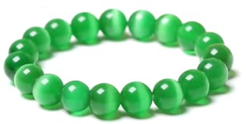 TNSRAY Armband Echte Steine Elastisch, Lava Armband für Damen Naturstein Heilsteine, Armband Yoga Armband Healing Reiki Energietherapie, Gleichgewicht, Glückbringen Edelstein für Herren Damen, Grün