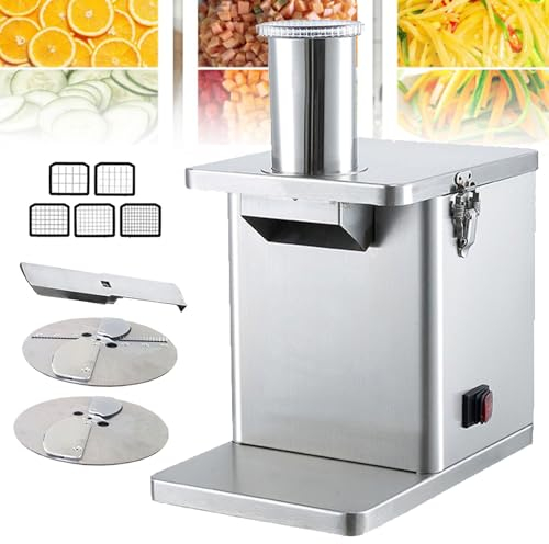 Hydravex Robot culinaire Commercial 250 W 3 en 1 Hachoir électrique pour légumes, broyeur de légumes Professionnel Multifonctionnel pour Maisons, Restaurants, cantines, Lame remplaçable