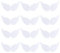 Operitacx 12pcs Wing Patches for Crafts, Iron On Patches Angel Wings, Embroidered Patches Clothes Applique for Embroidered Clothes Backpack