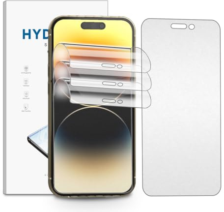 nvskvd Matt Hydrogel Folie für iPhone 14 Pro, 3 Stück Entspiegelte TPU Schutzfolie Flexible Displayschutzfolie Display Blendschutz, Anti-Fingerabdruck