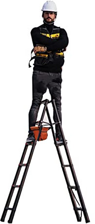 Telescopic Ladder Telescoping Ladder with Storage Bag, Multi-Purpose Aluminum Extension Ladders for Home/Roof/Office/Stairs Work, 330 Lbs Capacity