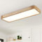 Schindora LED Deckenleuchte Holz,100 * 30Cm Modern Deckenlampe 40W KüChe Lampe,Dimmbar Mit Steuerung,Groß Deckenlampe Wohnzimmer FüR Schlafzimmer BüRo