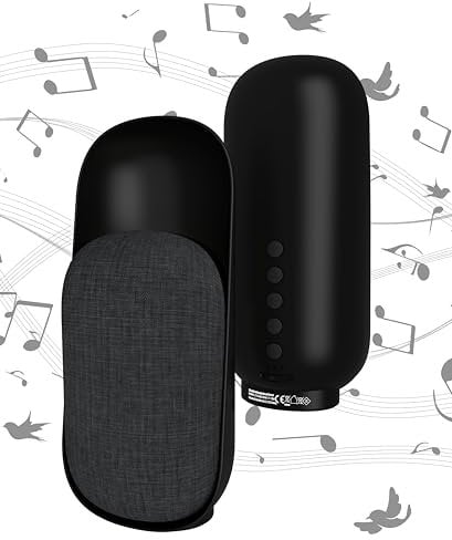 Northpoint 3 in 1 Nature Sound Box mit Bluetooth Lautsprecher und LED Nachlicht Naturgeräuschen & Timer warmweißes Licht – beruhigende Klängen schwarz