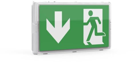 ENOVALITE LED Fluchtwegleuchte Notleuchte mit Akku und Test-Funktion - Dauerbetrieb o. Notbetrieb - Aufbau Einbau - Rettungsweg Notausgang Notfall EXIT IP65 (8h Akku)