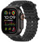 MoKo Bracelet Amélioré en Silicone Sport Océan pour Apple Watch 49mm/46mm/45mm/44mm/42mm - Serie 10/9/8/7/6/5/4/3/SE2/SE/Ultra/Ultra2 - Unisexe, Noir/Noir